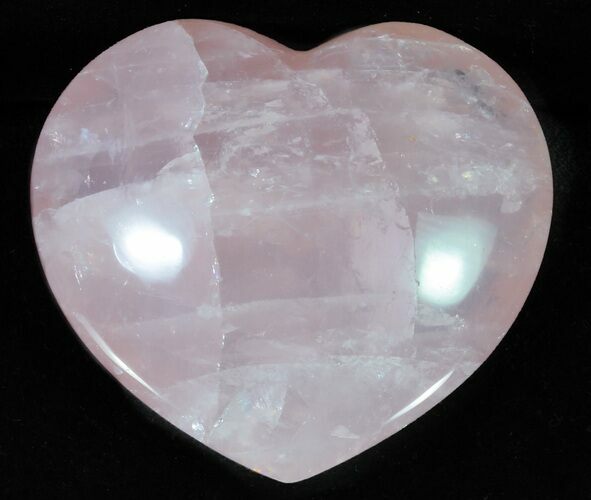 Polished Rose Quartz Heart - Madagascar #63020